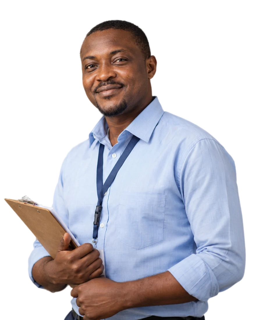 Portrait of Michael Okoye (illustrative, AI-generated portrait)