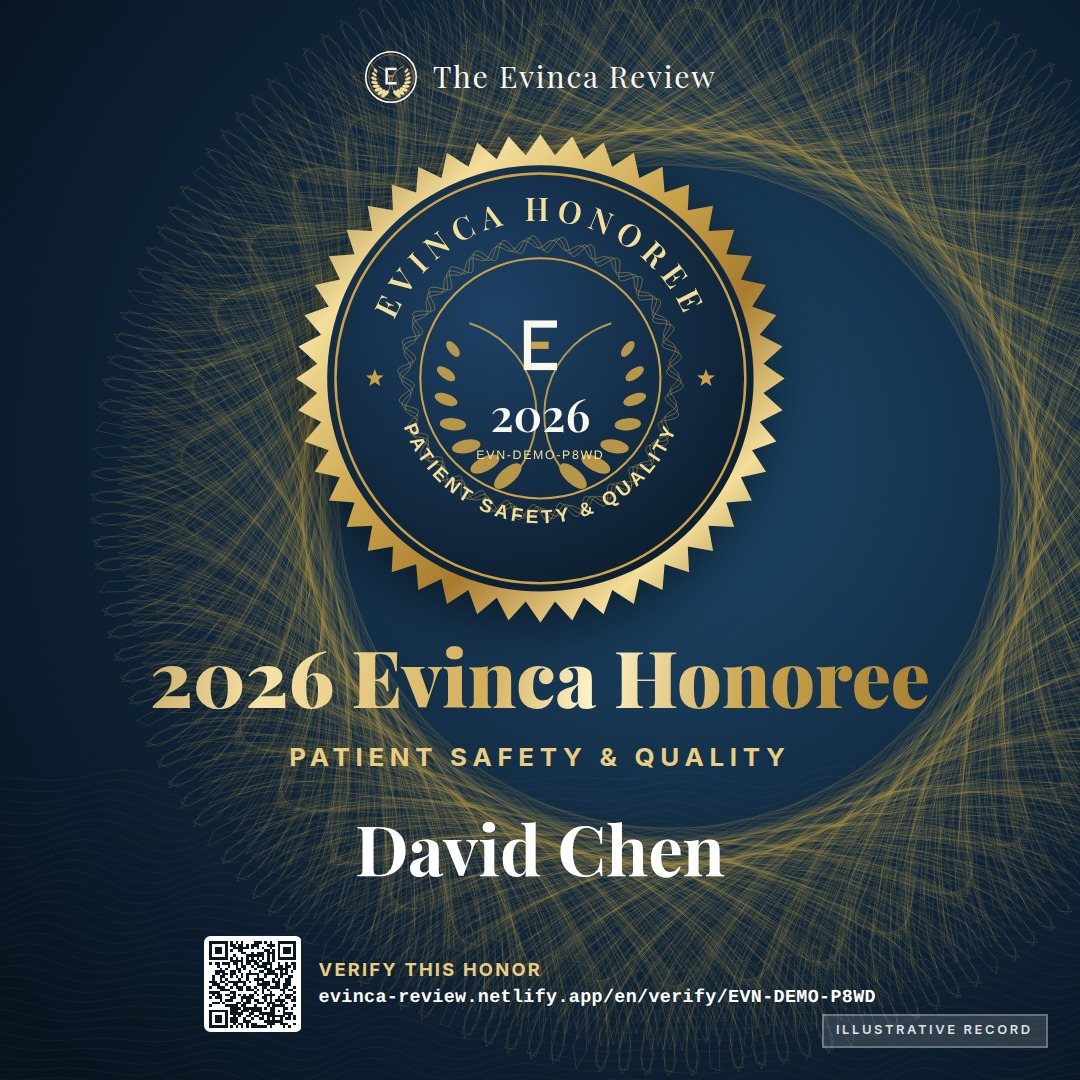 2026 Evinca Honoree — Patient Safety & Quality badge