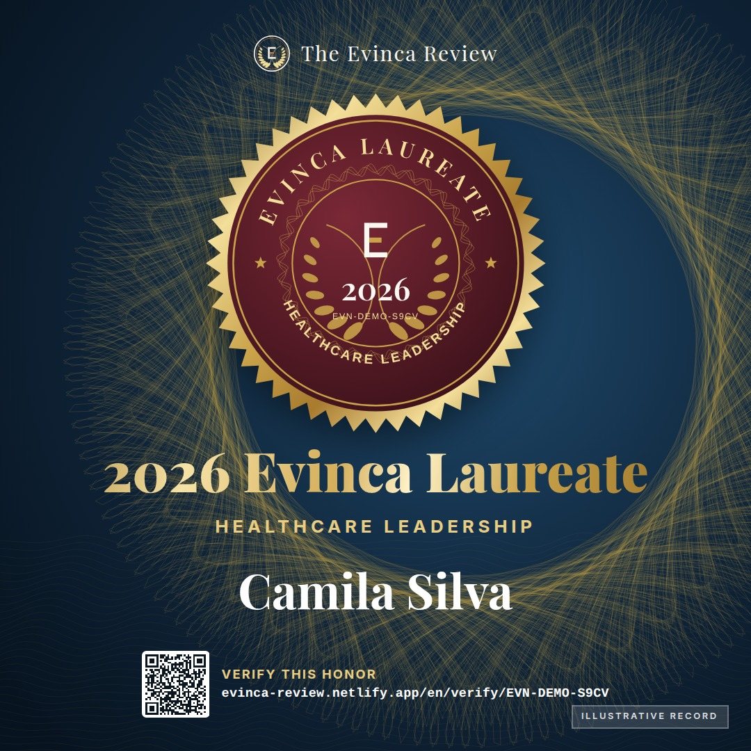 2026 Evinca Laureate — Healthcare Leadership badge