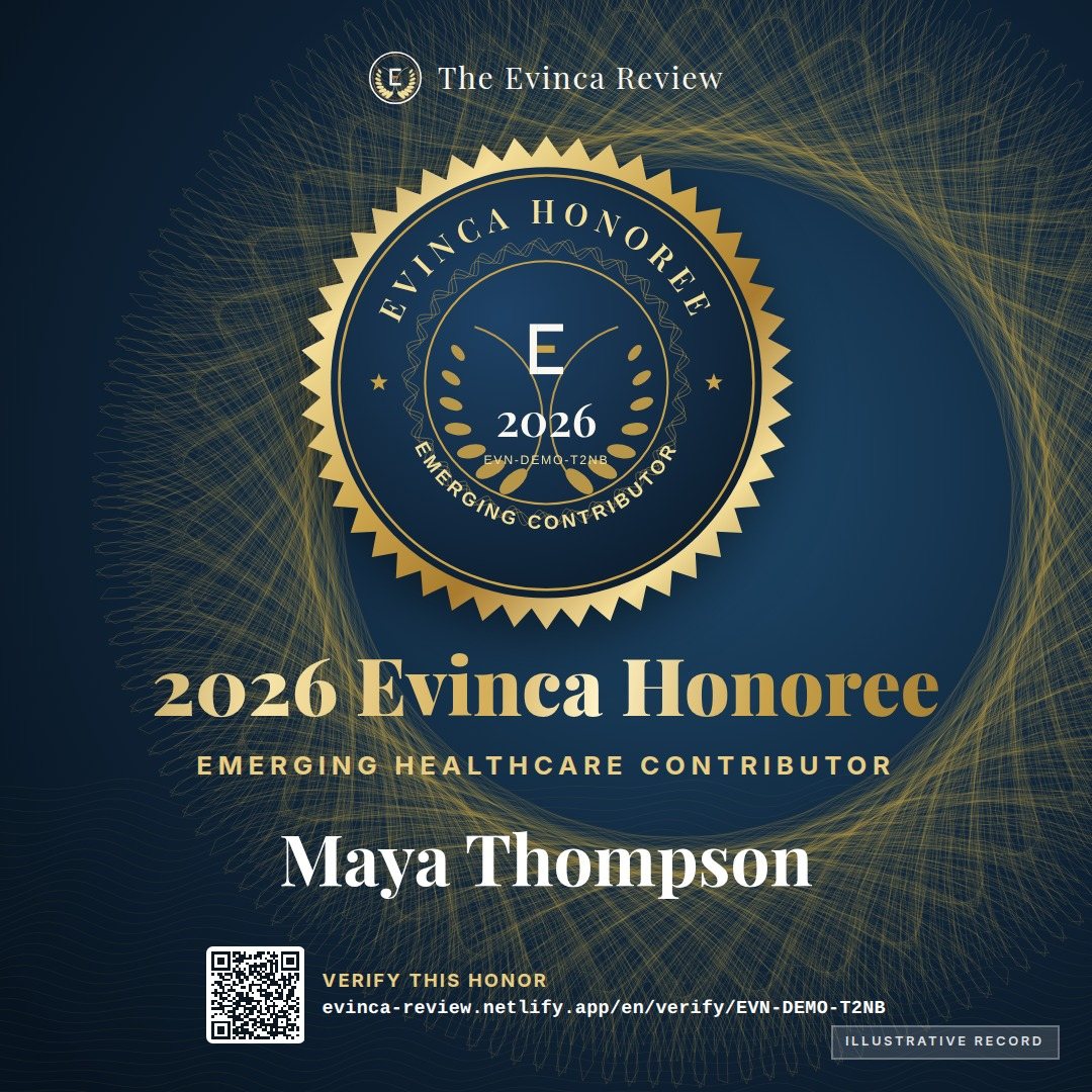 2026 Evinca Honoree — Emerging Healthcare Contributor badge